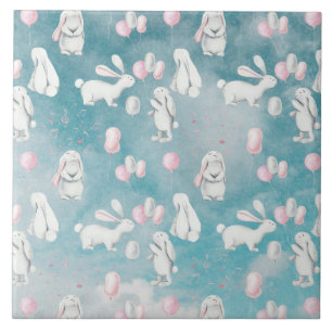 Bunnies Bunny in der Paradies-Süße Tier-Illustrati Fliese