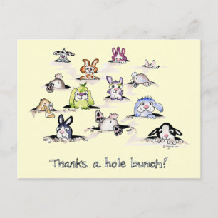 Bunnies: Danke für die Hole Bunch Postcard Postkarte