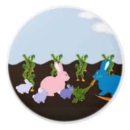 Bunnies im Feld Keramikknauf