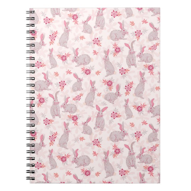 Bunnies in Blume Field Notebook Notizblock (Vorderseite)