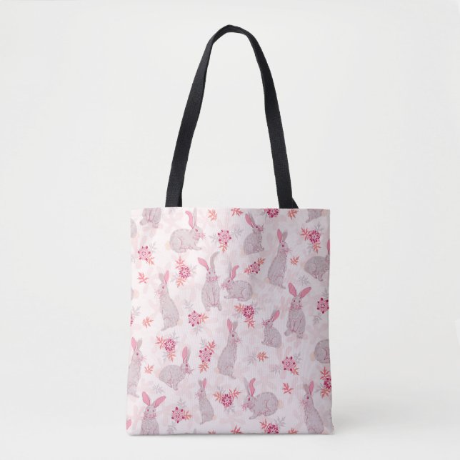 Bunnies in der Blume Tote Bag (Vorderseite)