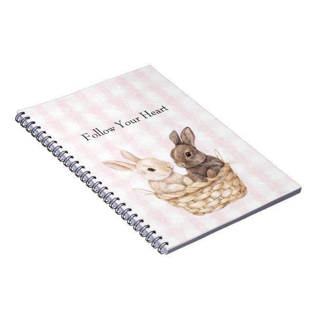 Bunnies in einem Korb Notizblock (Rechte Seite)