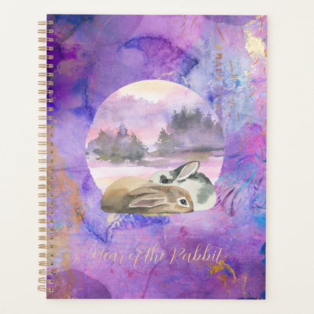 Bunnies in Lavender Dream Planer (Vorderseite)