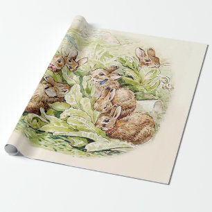 Bunnies in Lettuce Patch von Beatrix Potter Geschenkpapier