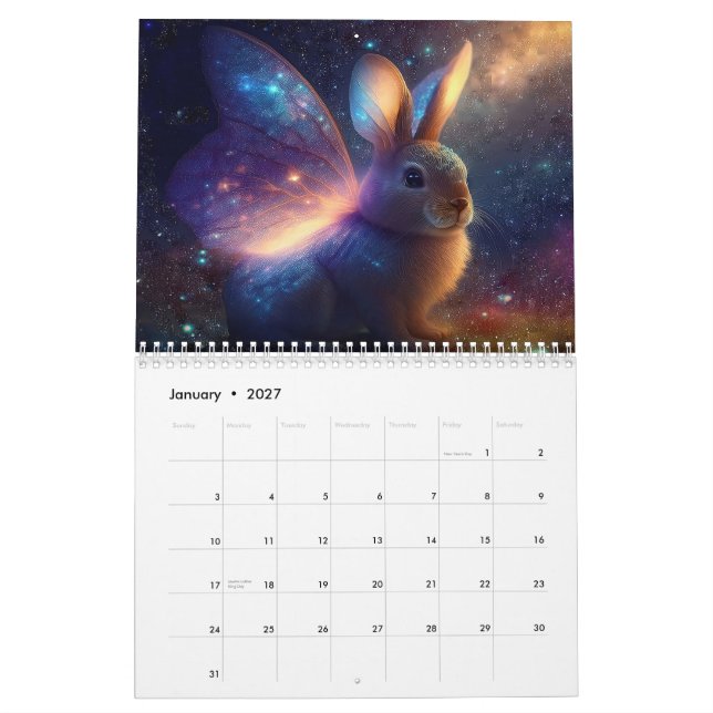 Bunnies mit Flügeln Kalender (Jan 2027)