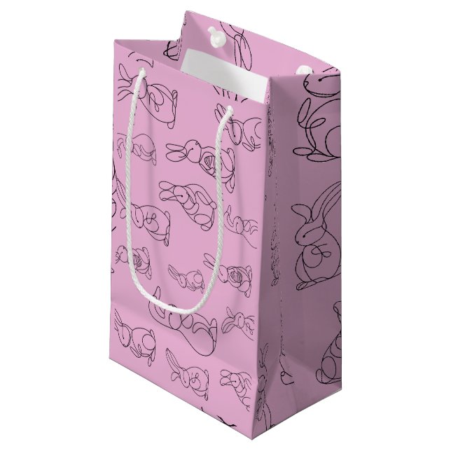 Bunnies Print Kleine Geschenktüte (Vorderseite Schrägansicht)