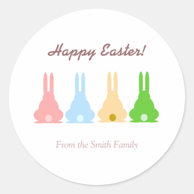 Bunnies Runder Aufkleber (Vorderseite)