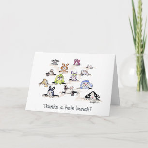 Bunnies: Thanks in Hole Bunch Dankeskarte