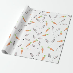 Bunnies und Carrots Geschenkpapier