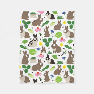 Bunnies und ihre Leckereien Fleecedecke