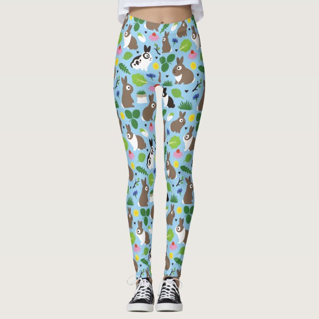 Bunnies und ihre Leckereien Leggings (Vorderseite)