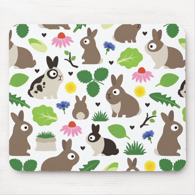 Bunnies und ihre Leckereien Mousepad (Vorne)