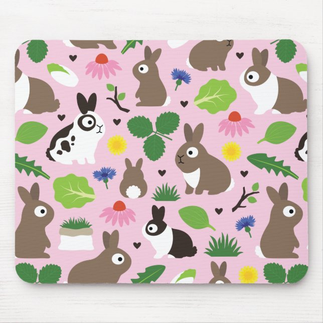 Bunnies und ihre Leckereien Mousepad (Vorne)