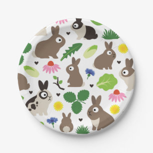 Bunnies und ihre Leckereien Pappteller