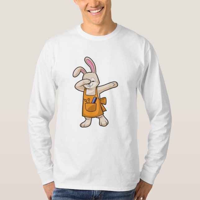 Bunny als Friseur mit Comb & Schere T-Shirt (Vorderseite)