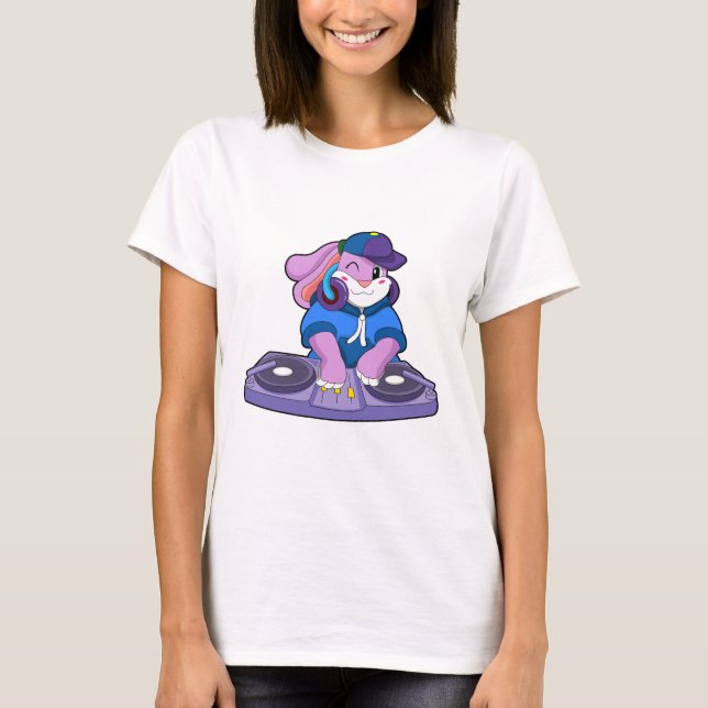Bunny als Musiker mit Mixer T-Shirt (Vorderseite)