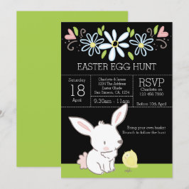 Bunny and Chick Oaster Egg Hunt Brunch Einladung
