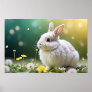 Bunny Animal Fun Miniaturgröße Fantastische Surrea Poster