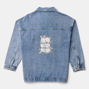 Bunny Animal - Funny Pet Kawaii Rabbit Jeansjacke