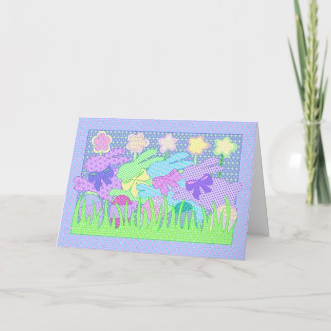 Bunny applicard II Feiertagskarte (Vorderseite)