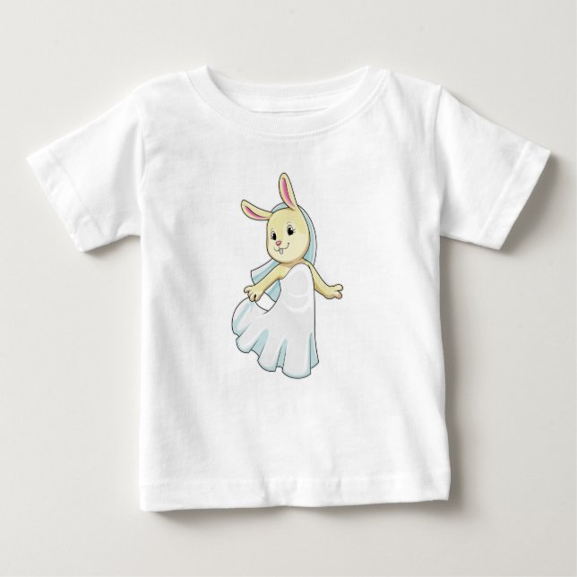 Bunny as Bride with Veil Baby T-shirt (Vorderseite)