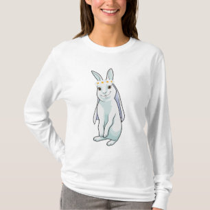 Bunny as Bride with Wreath of Blume T-Shirt
