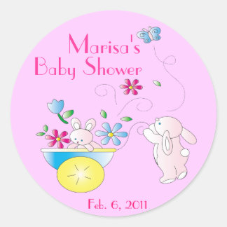 Bunny Baby Personalisiert Baby Shower Stickers