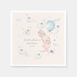 Bunny Baby Shower Boy Serviette