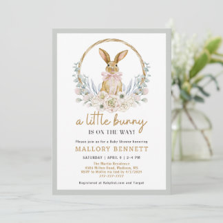 Bunny Baby Shower Einladung