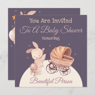 Bunny Baby Shower Einladung