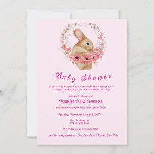 Bunny Baby Shower Einladung
