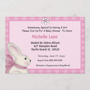 Bunny Baby Shower Einladung