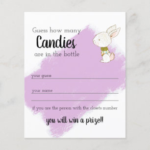 Bunny Baby Shower Game - Candy Flyer