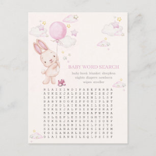 Bunny Baby Shower Girl Game Postkarte