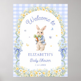 Bunny Baby Shower Welcome Poster