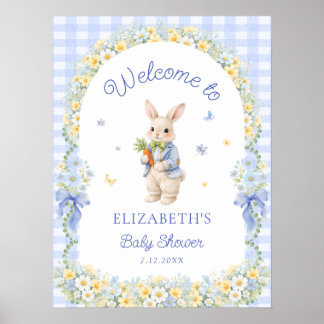 Bunny Baby Shower Welcome Poster