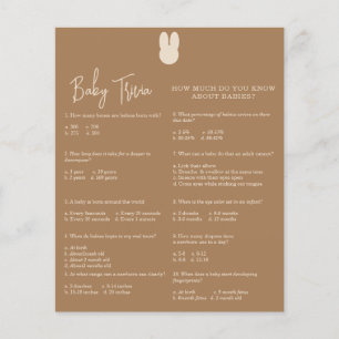 Bunny Baby Trivia Babyparty-Spiel