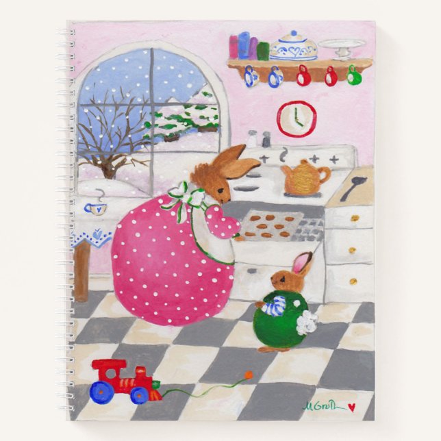 Bunny Backcookies Rezept Journal Notizbuch (Vorderseite)