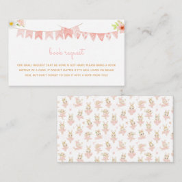 Bunny Ballerina Babydusche Anfrage Begleitkarte