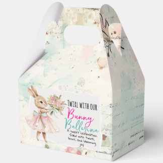 Bunny Ballerina Candy/Favor Box Geschenkschachtel