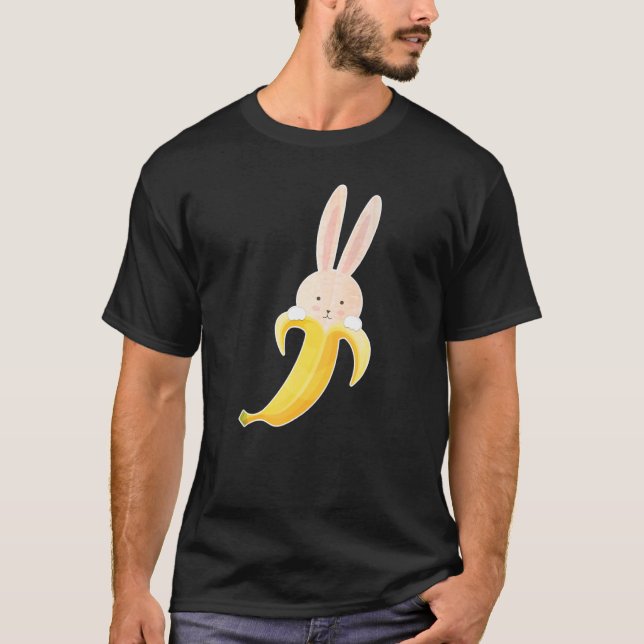 Bunny Banana Bunnana Niedlich Rabbit Peak Banana T-Shirt (Vorderseite)