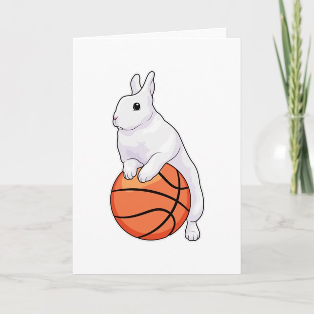 Bunny Basketball Spieler Basketball Karte (Vorderseite)