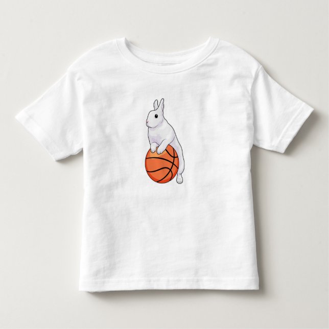 Bunny Basketball Spieler Basketball Kleinkind T-shirt (Vorderseite)