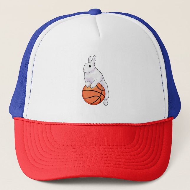 Bunny Basketball Spieler Basketball Truckerkappe (Vorderseite)