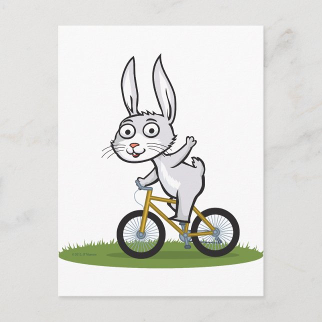 Bunny Biker Postkarte (Vorderseite)