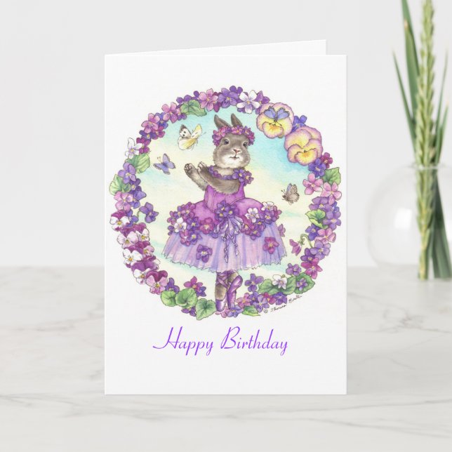 Bunny Birthday Card Karte (Vorderseite)