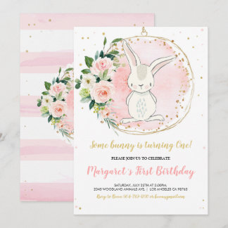 Bunny Birthday Einladung