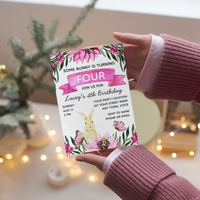 Bunny Birthday Einladung (Von Creator hochgeladen)