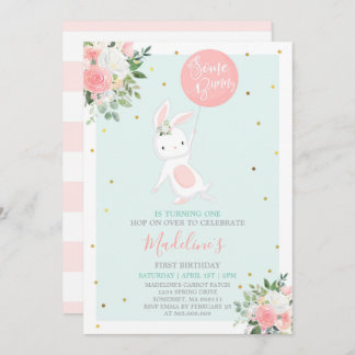 Bunny Birthday Einladung etwas sonnigen Geburtstag