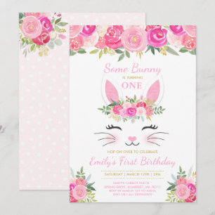 Bunny Birthday Einladung etwas sonnigen Geburtstag